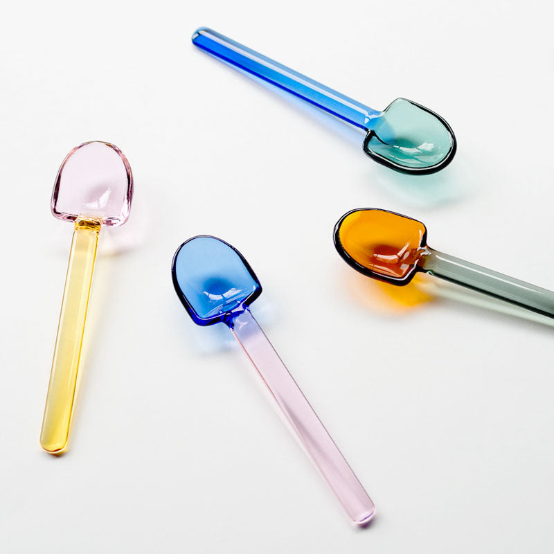 AMABRO (アマブロ) SNOW SHOVEL (Blue×Pink) ブルー 青 ピンク カトラリー ティースプーン ジャムスプーン スノウ ショベル
