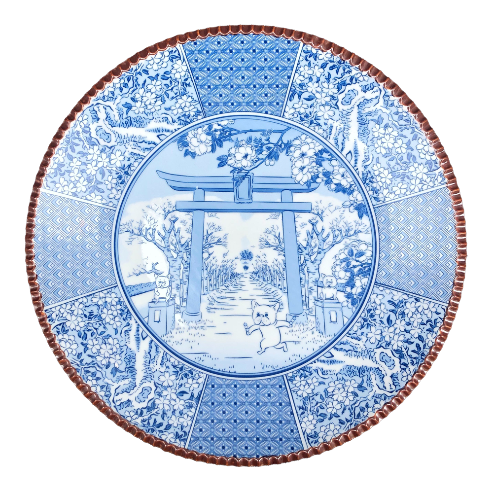 【HARVEST × イゲ皿 by よざん窯】段葛を歩くショーキチ 7寸皿【初回分完売／再入荷未定】