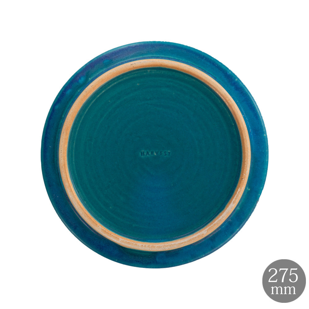 HARVEST BLUE VELVET ブルーベルベット フラットプレート 信楽焼 皿 27.5cm
