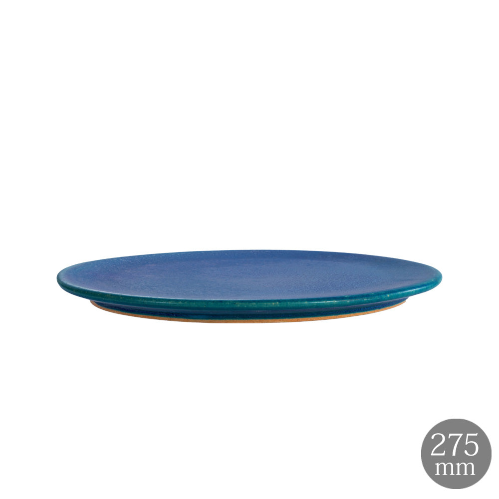 HARVEST BLUE VELVET ブルーベルベット フラットプレート 信楽焼 皿 27.5cm
