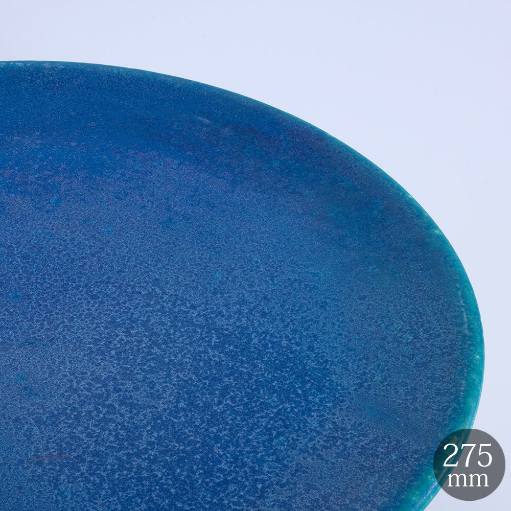 HARVEST BLUE VELVET ブルーベルベット フラットプレート 信楽焼 皿 27.5cm
