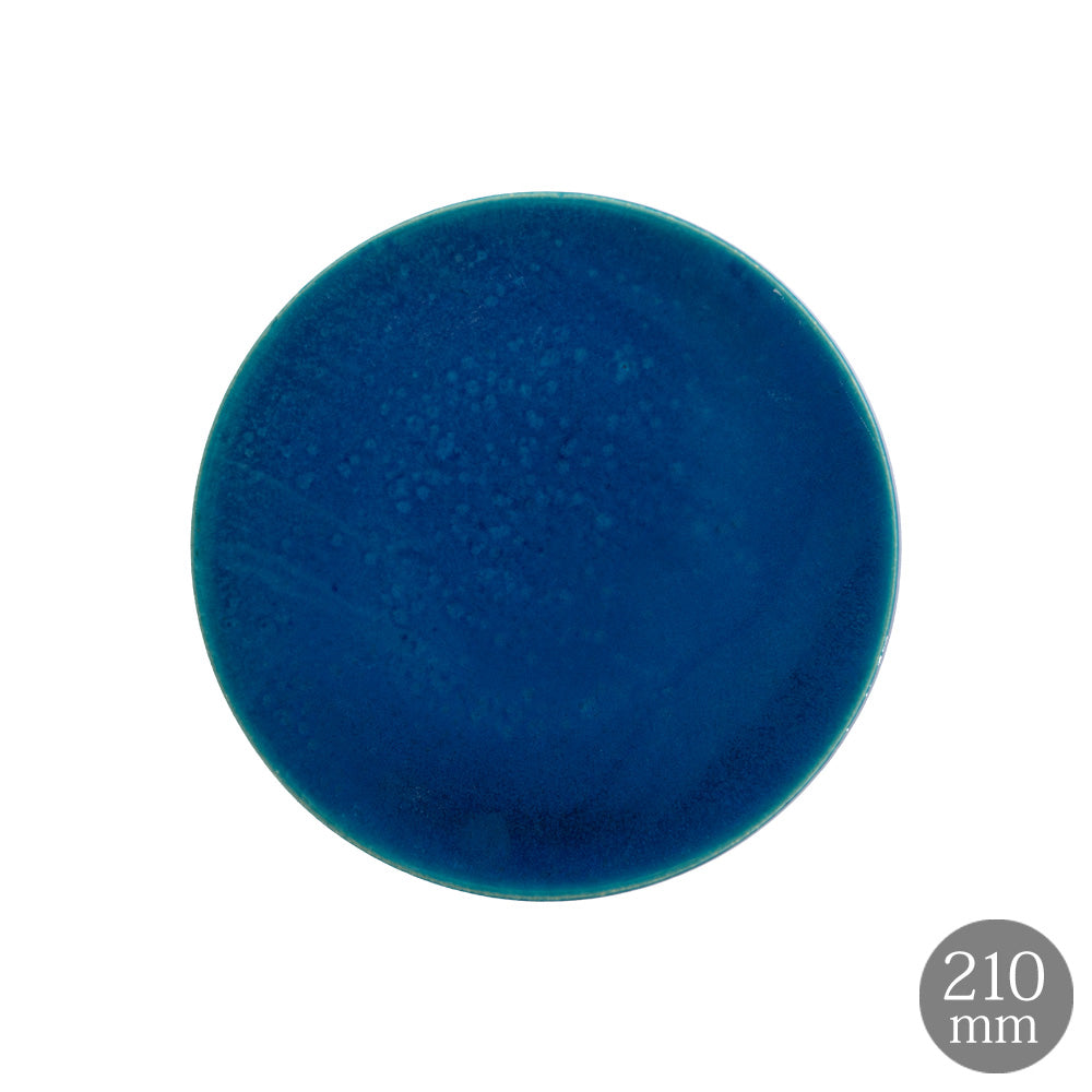 HARVEST BLUE VELVET ブルーベルベット フラットプレート 信楽焼 皿 21cm