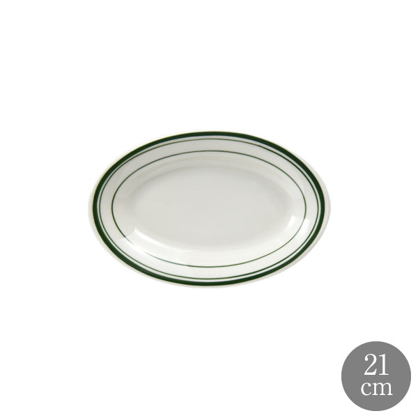 Tuxton Green Bay 21cm オーバルプレート グリーンベイ