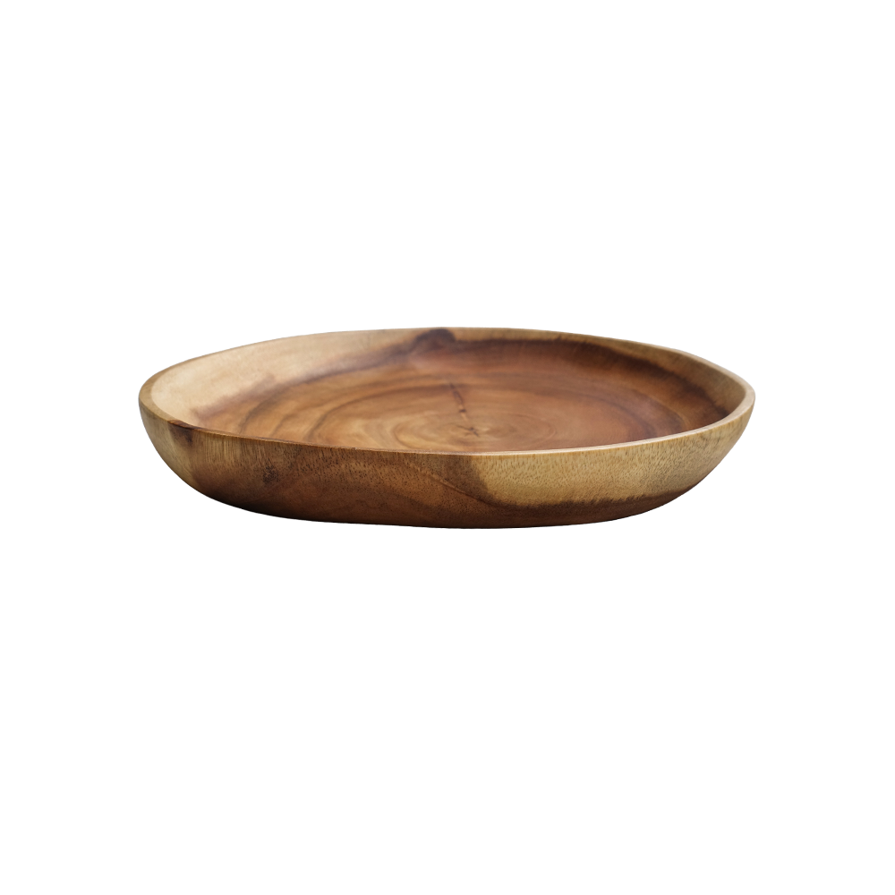 木製食器 アカシア WOOD スライスプレート Lサイズ 30cm