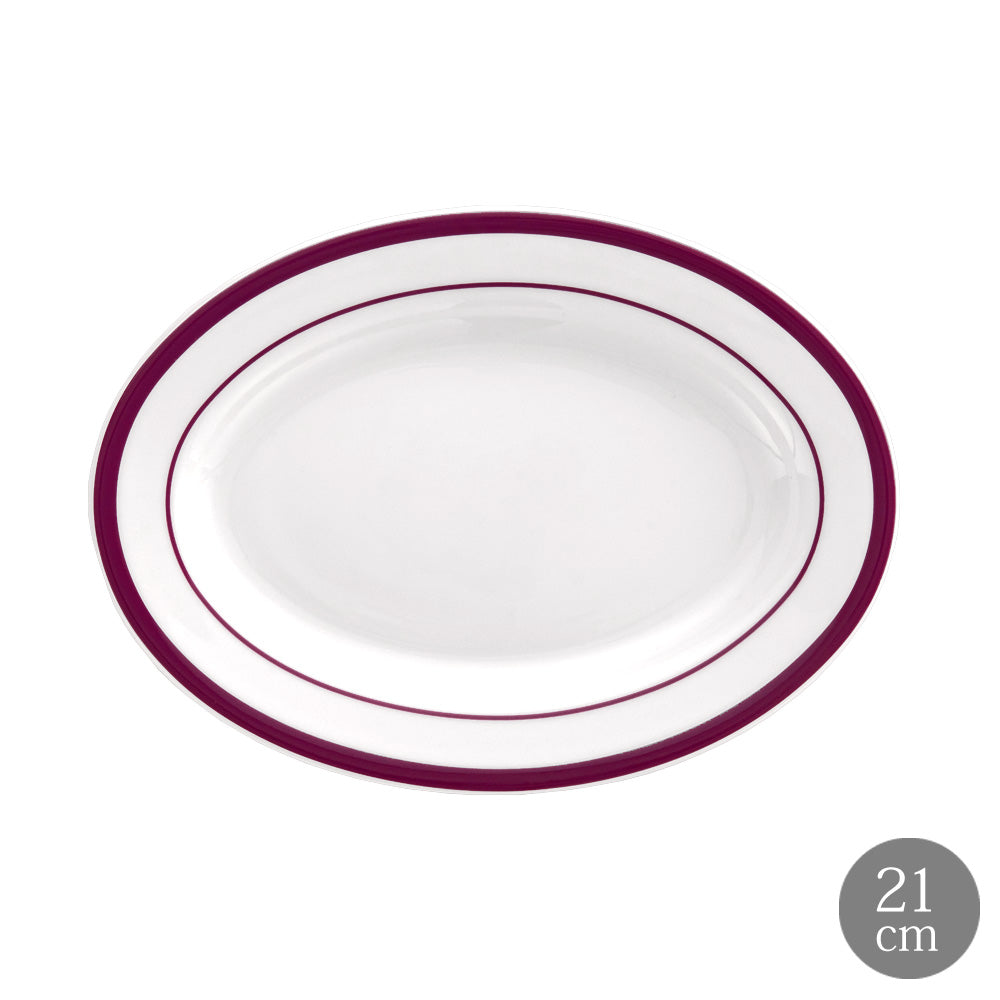 LA MOISSON ラ・モワッソン ブラッセリーグレープ 8インチ オーバルプレート (21cm×15cm)