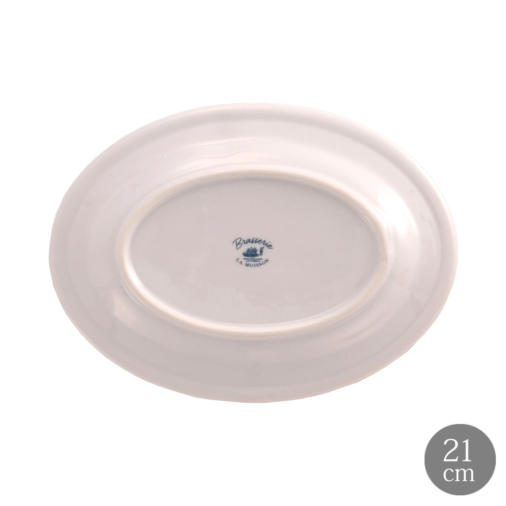 LA MOISSON ラ・モワッソン ブラッセリーグレープ 8インチ オーバルプレート (21cm×15cm)