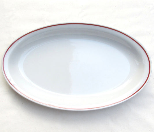 ＜独占販売＞ Saturnia(サタルニア) ミラノロッソ レッド ライン オーバルプレート32cm