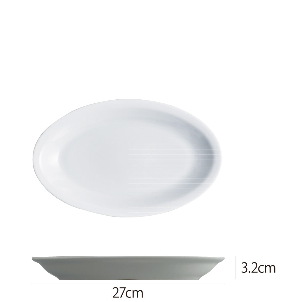 Saturnia(サタルニア) ローマプレーン オーバルプレート27cm 食器