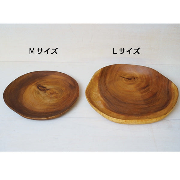 木製食器 アカシア WOOD スライスプレート Mサイズ 25cm お皿 プレート