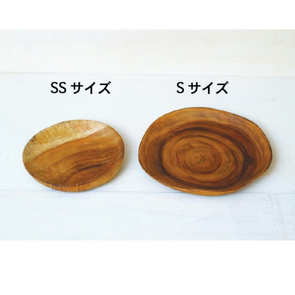 木製食器 アカシア WOOD スライスプレート SSサイズ 15cm お皿 プレート