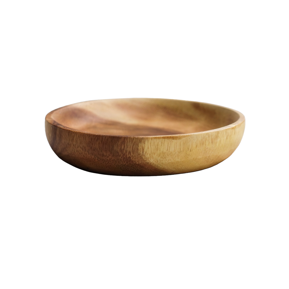 木製食器 アカシア WOOD スライスプレート SSサイズ 15cm