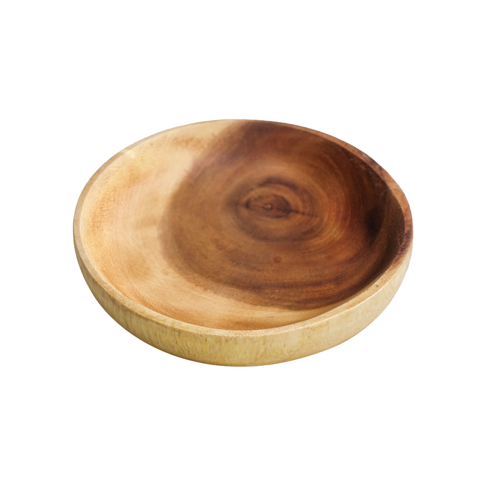 木製食器 アカシア WOOD スライスプレート SSサイズ 15cm