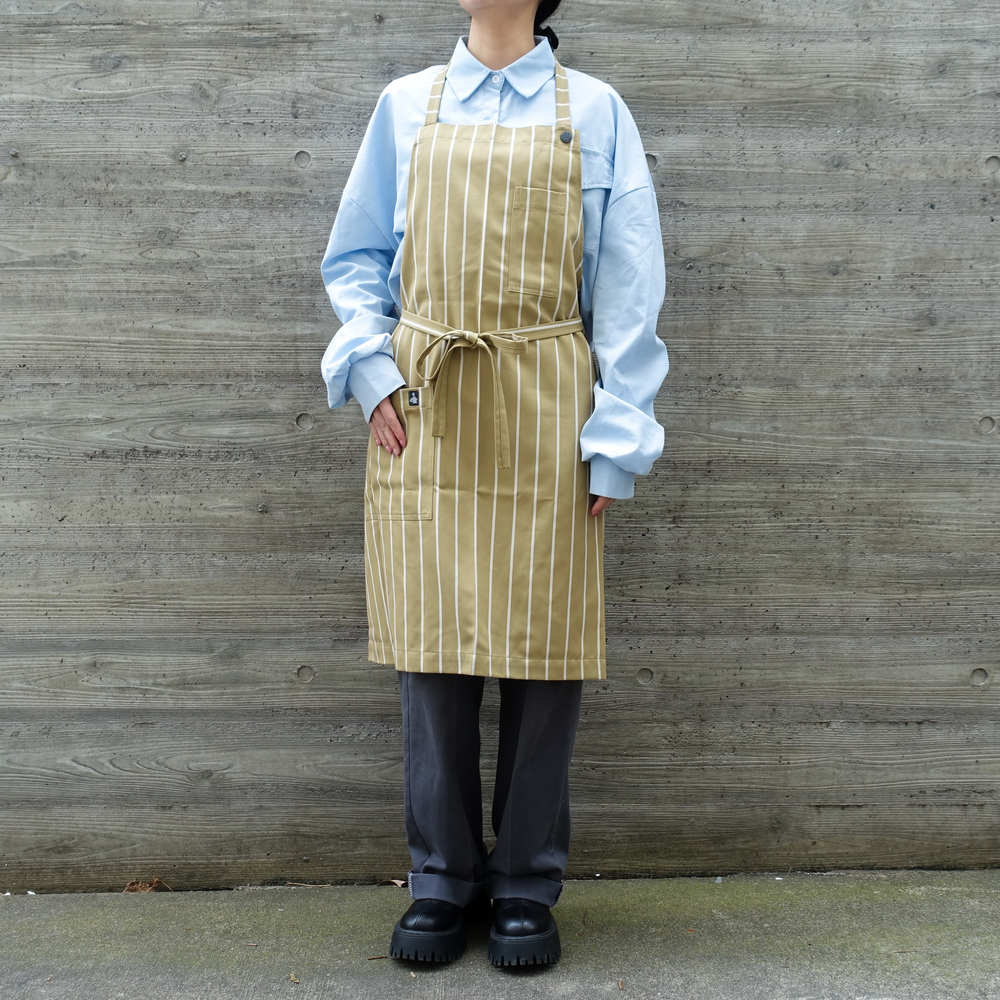 El transwaal／エル・トランスバル エプロン ストライプ Short 【ベージュ】