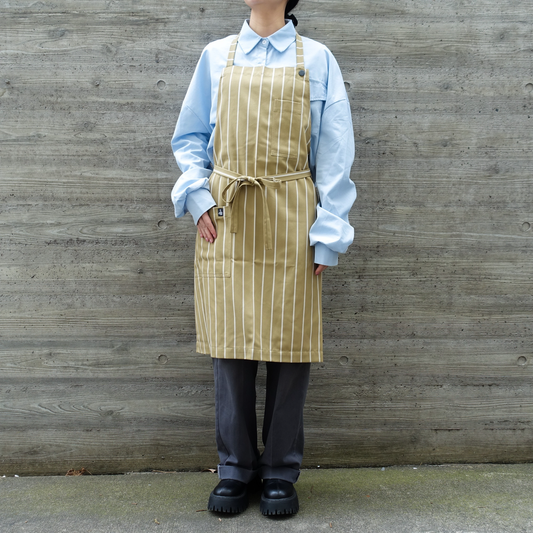 El transwaal／エル・トランスバル エプロン ストライプ Short 【ベージュ】