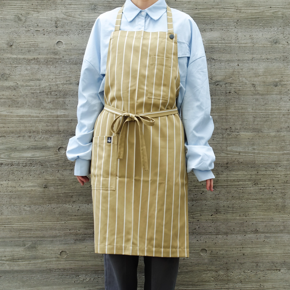 El transwaal／エル・トランスバル エプロン ストライプ Short 【ベージュ】