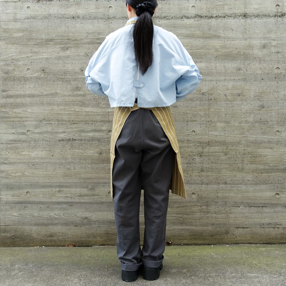 El transwaal／エル・トランスバル エプロン ストライプ Short 【ベージュ】